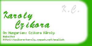 karoly czikora business card